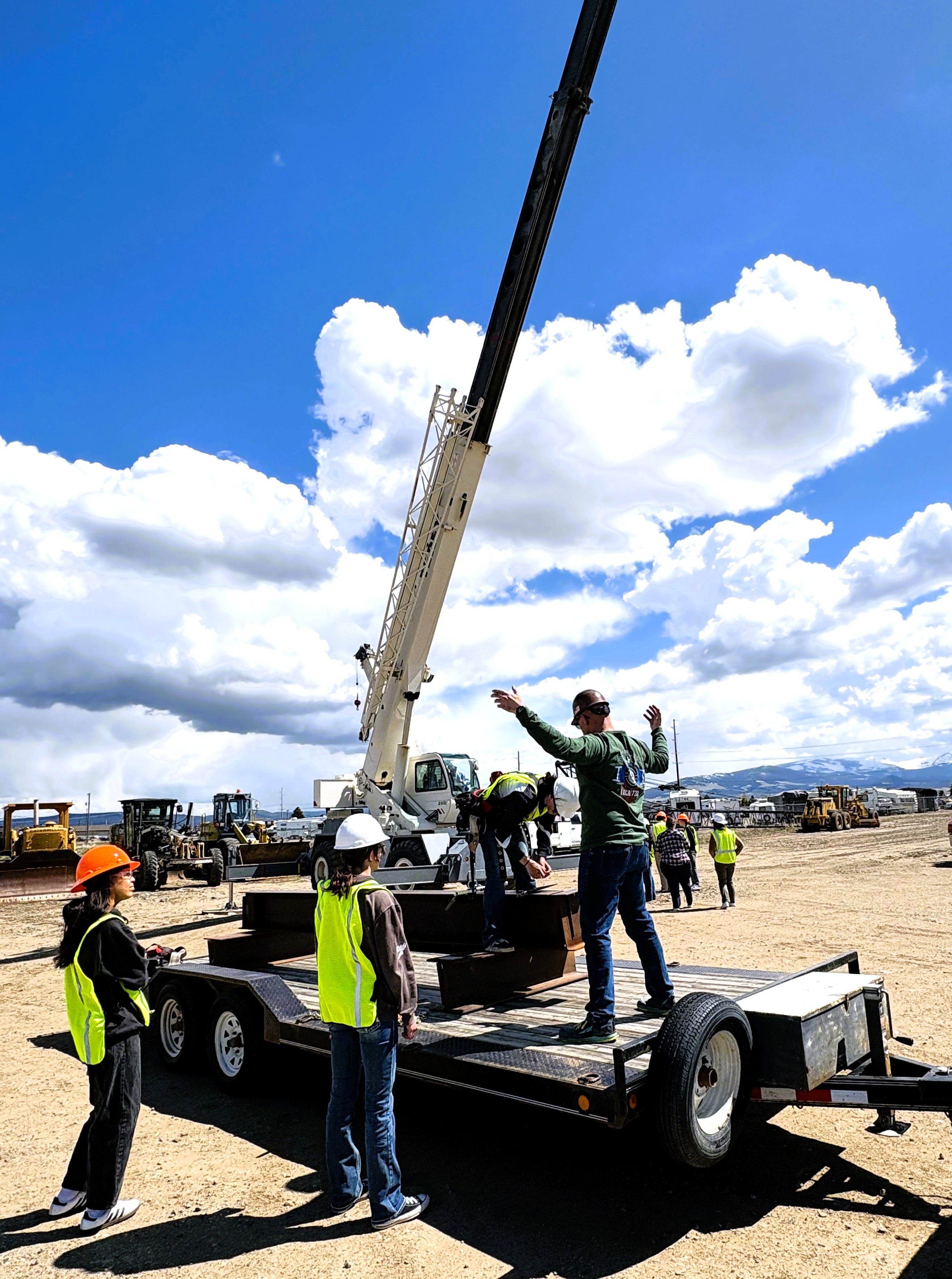 IGNITE students learning how construction worksites operate